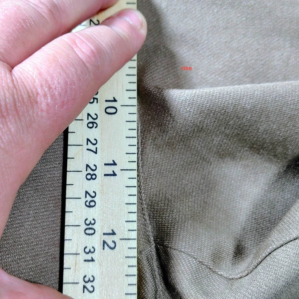 Appleseed's‎ Womens Brown Cotton Blend High Rise Straight Leg Pants - Size 14M